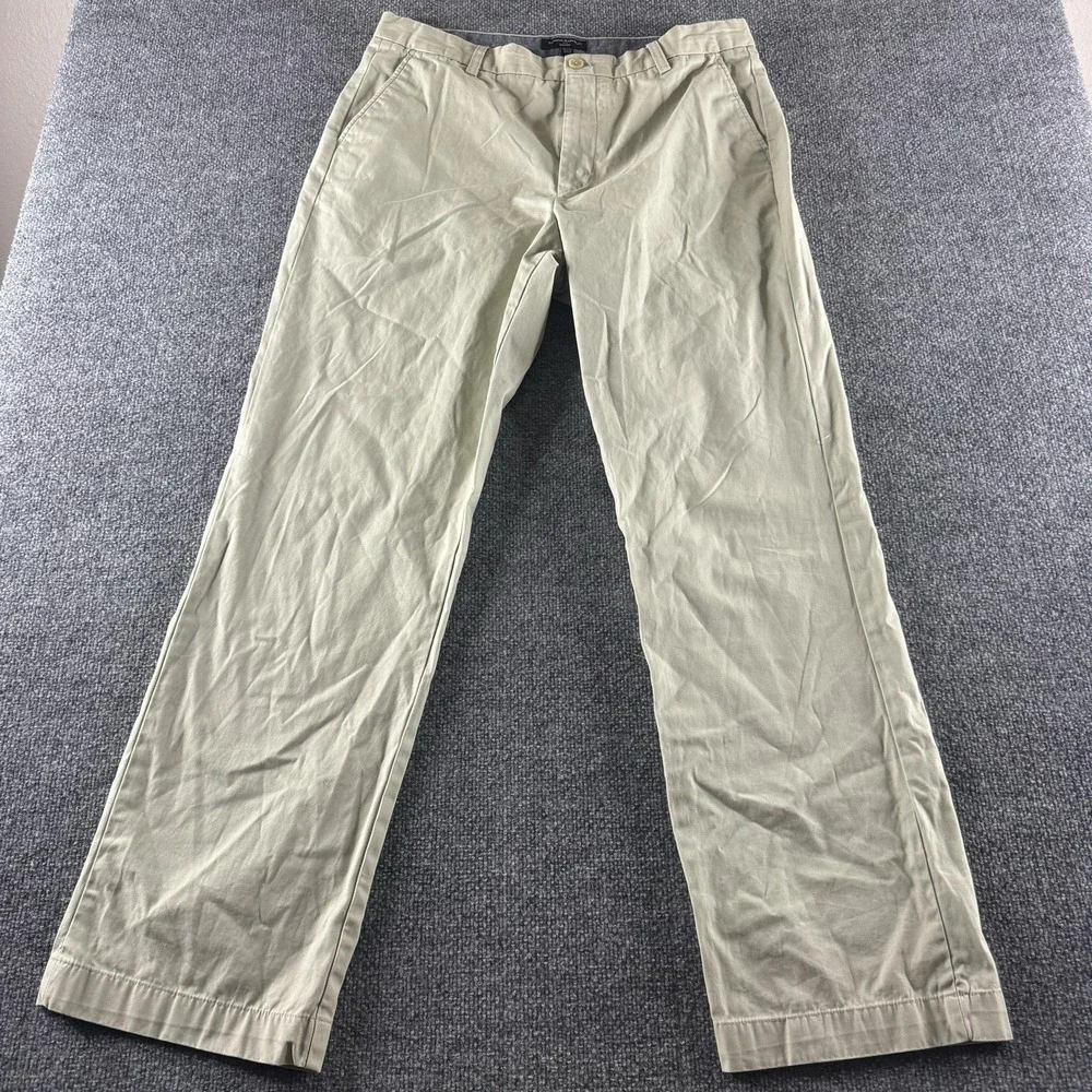 Banana Republic Dawson Pants Mens 36x33 Beige Cotton Chino Straight Office